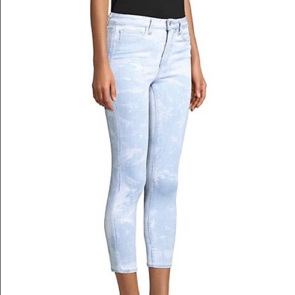 L'AGENCE Margot High-Rise Crop Skinny Tie Dye Jeans Sz 25 NWT NEW